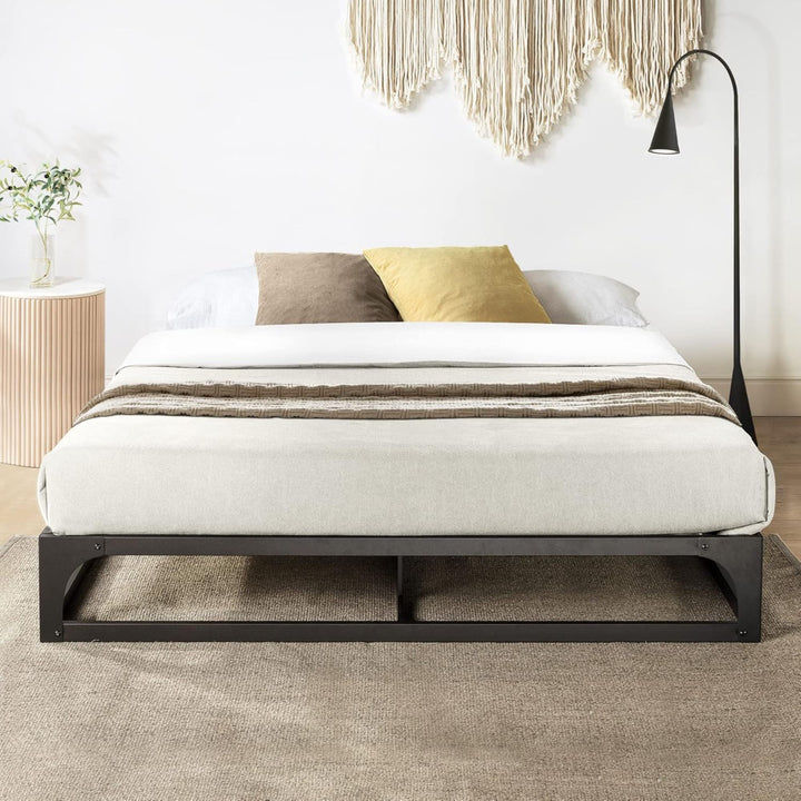 Mellow Ace of Base Metal Platform Low Profile Bed Frame, Hinged 12 Inch, Queen