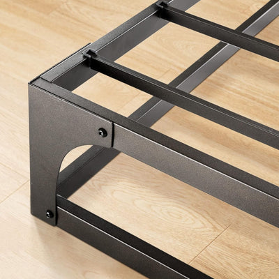 Mellow Ace of Base Metal Platform Low Profile Bed Frame, Hinged 12 Inch, Queen - VMInnovations