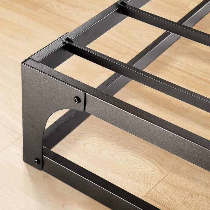 Mellow Ace of Base Metal Platform Low Profile Bed Frame, Hinged 12 Inch, Queen