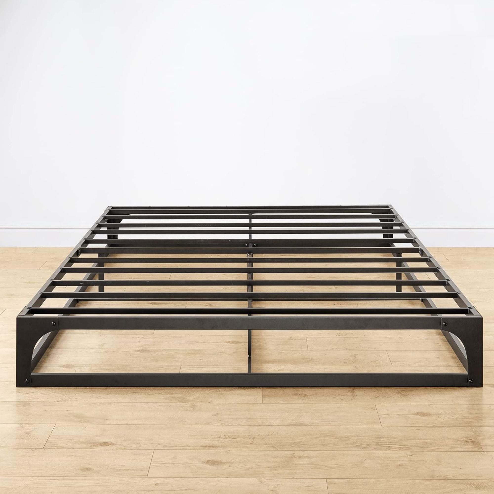 Mellow Ace of Base Metal Platform Low Profile Bed Frame, Hinged 12 Inch, Queen - VMInnovations