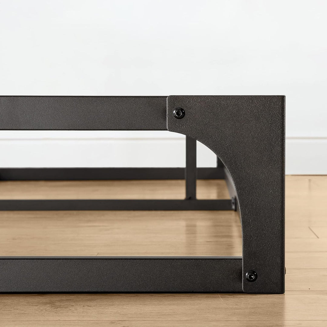 Mellow Ace of Base Metal Platform Low Profile Bed Frame, Hinged 12 Inch, Queen