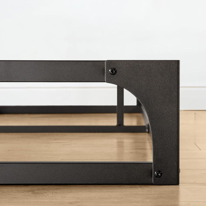 Mellow Ace of Base Metal Platform Low Profile Bed Frame, Hinged 12 Inch, Queen