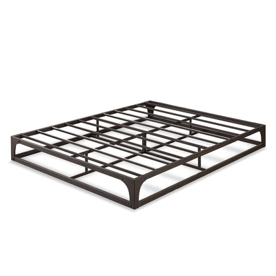 Mellow Ace of Base Metal Platform Low Profile Bed Frame, Hinged 12 Inch, Queen - VMInnovations