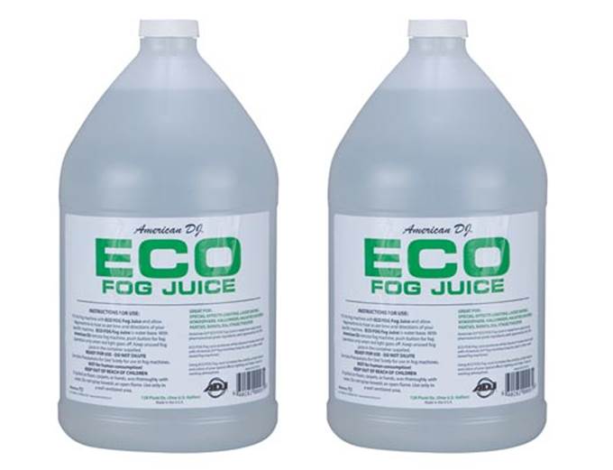 (2) AMERICAN DJ ECO-FOG/G Gallons of Fog/Smoke/Haze Machine Refill Liquid Juice - VMInnovations