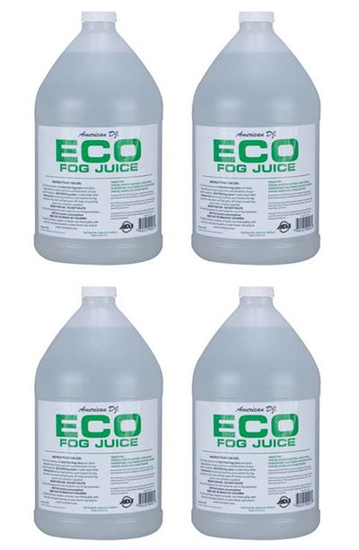 (4) AMERICAN DJ ECO-FOG/G Gallons of Fog/Smoke/Haze Machine Refill Liquid Juice - VMInnovations