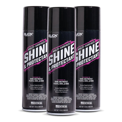 Slick Products 3 Pack Multi-Surface Shine & Protectant High Gloss Clear Spray - VMInnovations