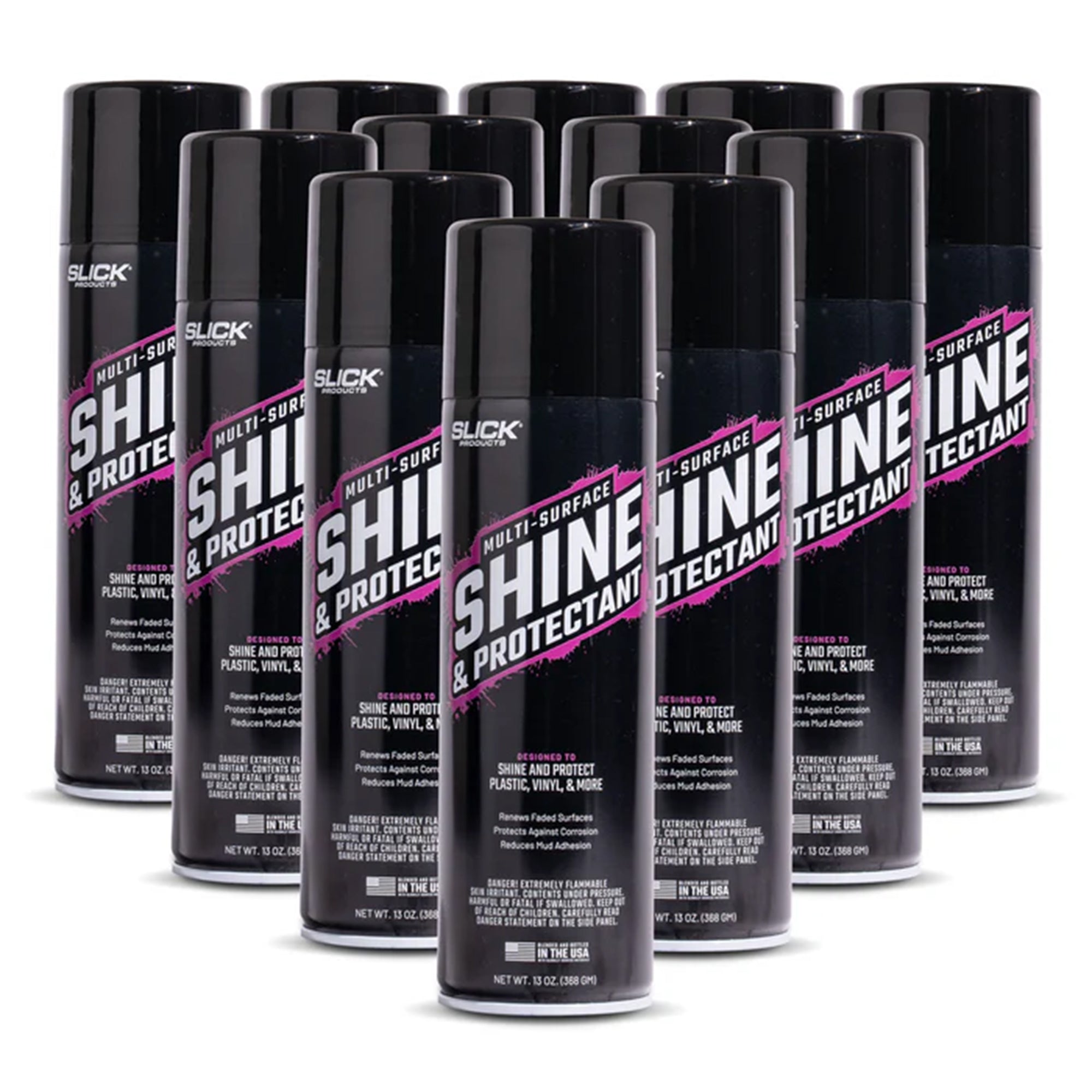 Slick Products 12 Pack Multi-Surface Shine & Protectant High Gloss Clear Spray - VMInnovations