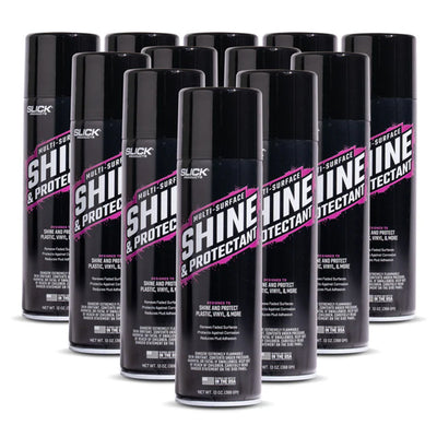Slick Products 12 Pack Multi-Surface Shine & Protectant High Gloss Clear Spray - VMInnovations