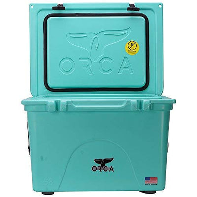 Orca ORCSF058 58 Quart 72 Can Roto Molded Insulated Ice Cooler, Seafoam Blue