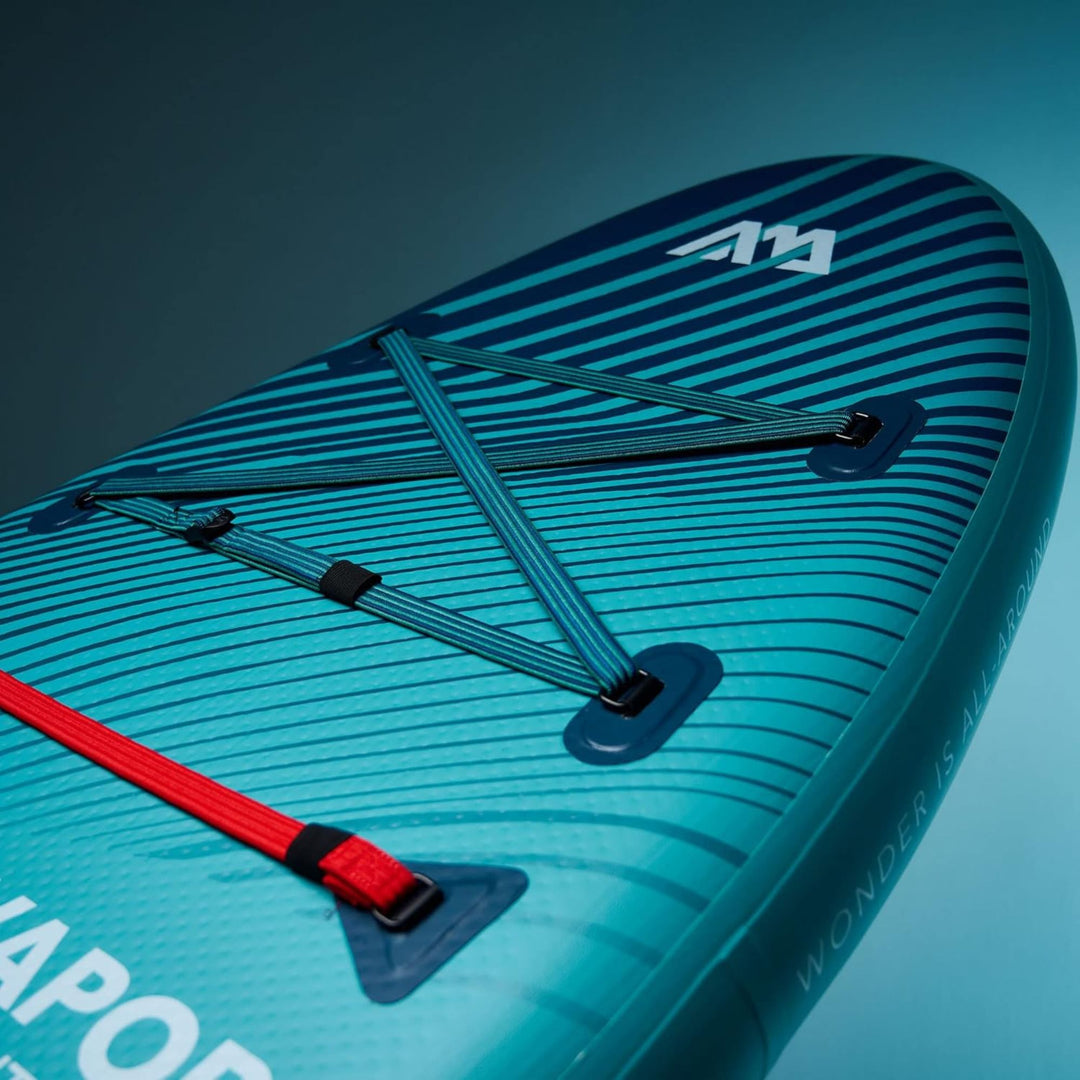 Aqua Marina Vapor Inflatable Paddle Board, Pump, Backpack, Leash Blue (Open Box) - VMInnovations