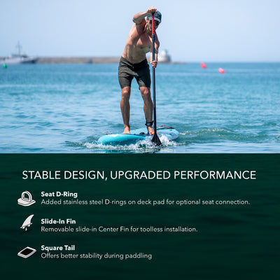 Aqua Marina Vapor Inflatable Paddle Board, Pump, Backpack, Leash Blue (Open Box) - VMInnovations