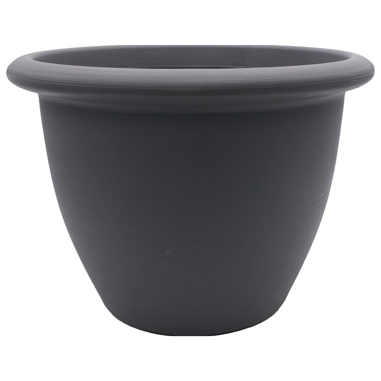 The HC Companies Sevilla Self-Watering Pot with Internal Disk 12 Inch, Warm Gray - VMInnovations