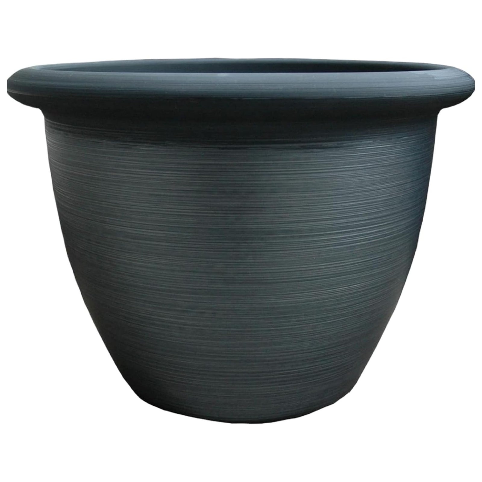 The HC Companies Sevilla Self-Watering Pot with Internal Disk 12", Painted Black - VMInnovations
