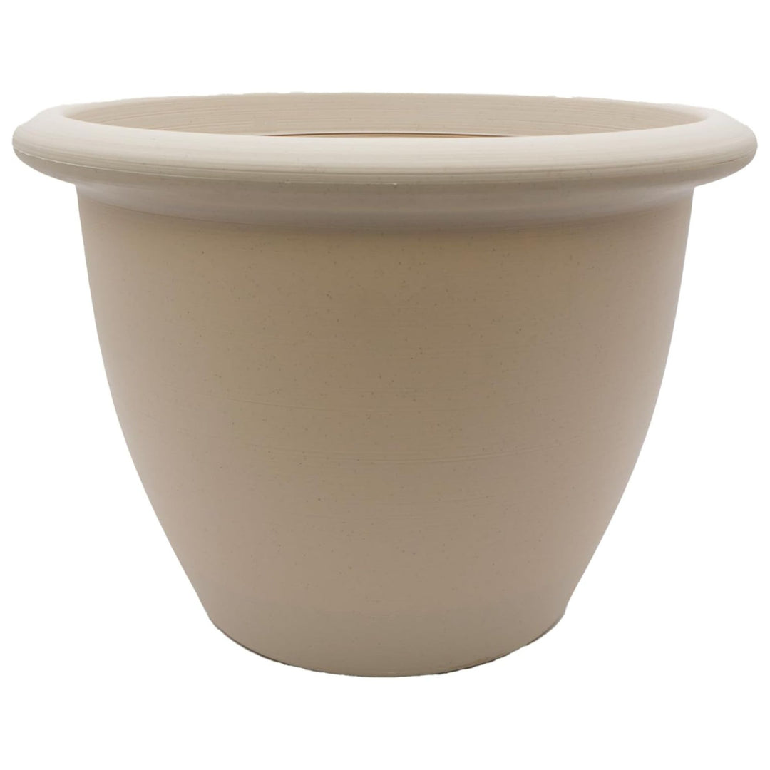The HC Companies Sevilla Self-Watering Pot with Internal Disk 14", Cottage Stone - VMInnovations