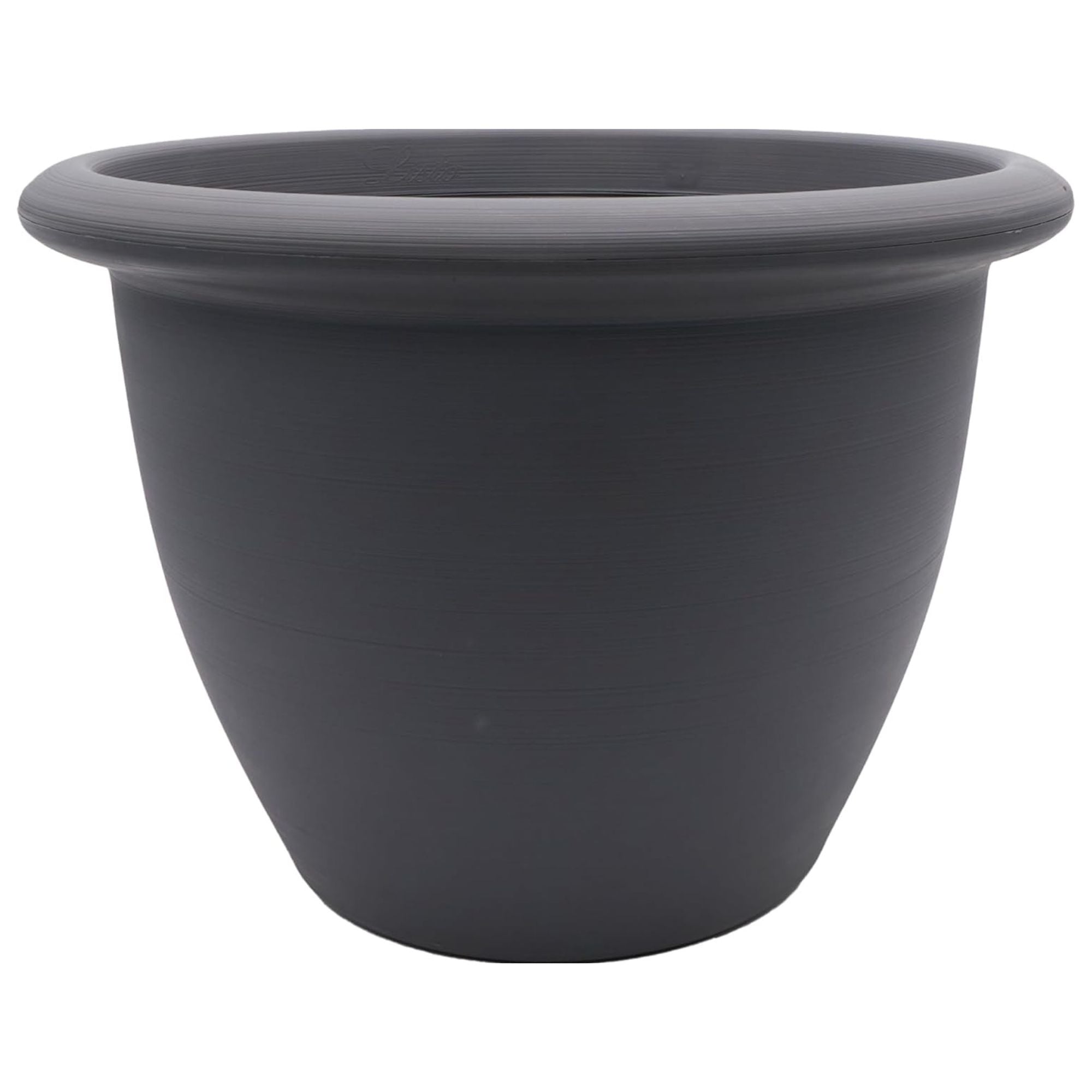 The HC Companies Sevilla Self-Watering Pot with Internal Disk 14 Inch, Warm Gray - VMInnovations