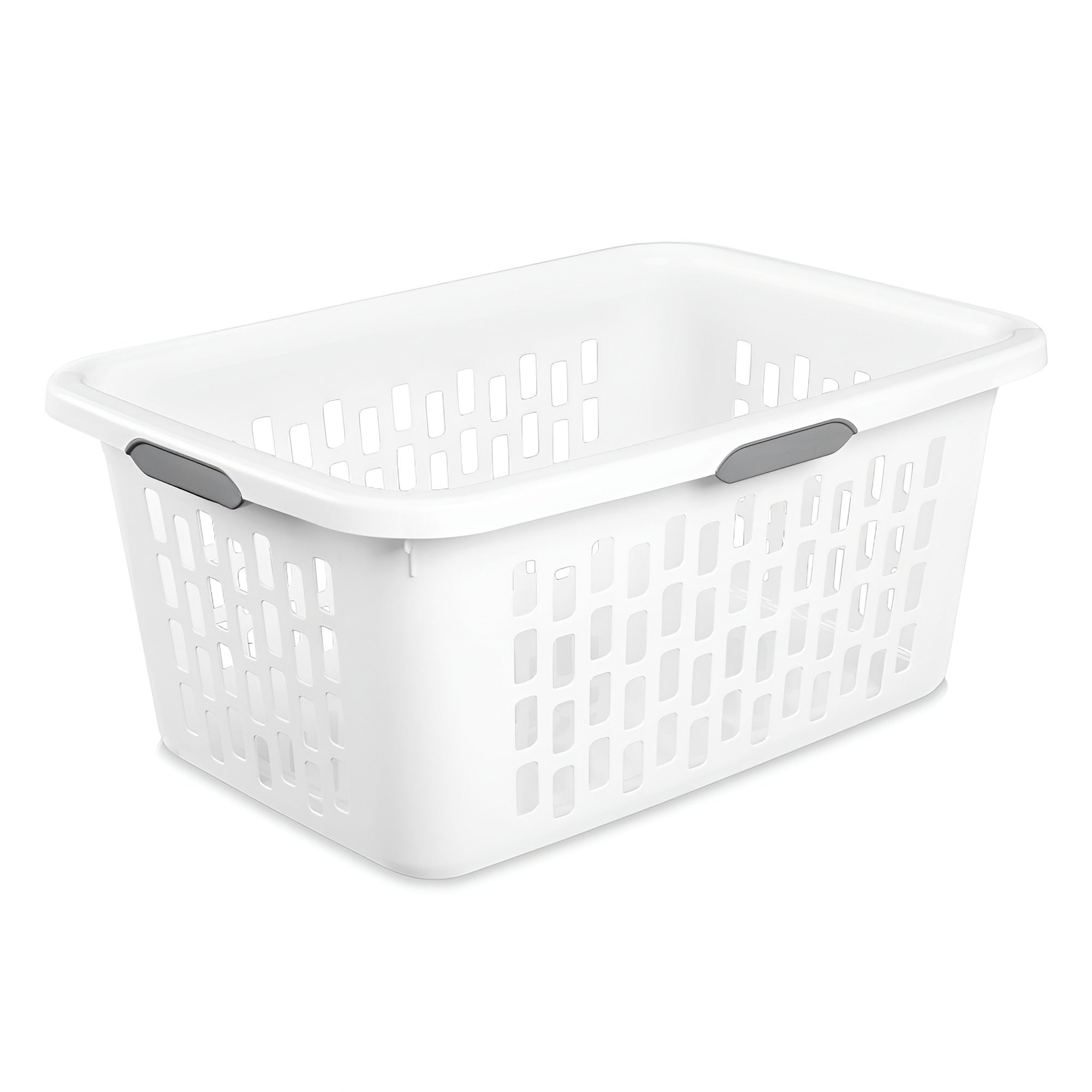 Sterilite Laundry Basket, 2 Bushel Plastic Hamper with Handles, White, 24 Pack - VMInnovations