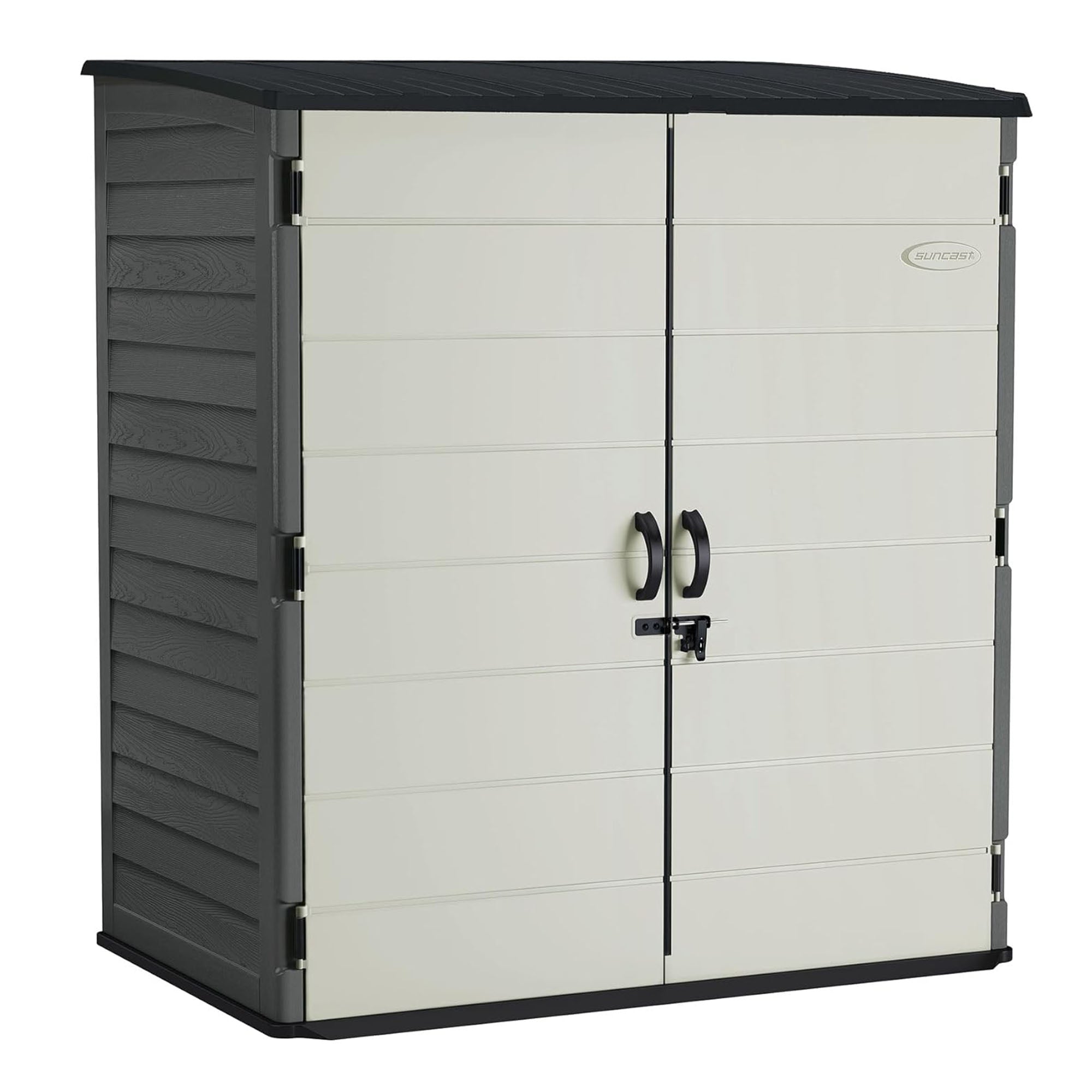 Suncast X-Large Vertical Storage Shed, All-Weather Outdoor Backyard Unit, Gray