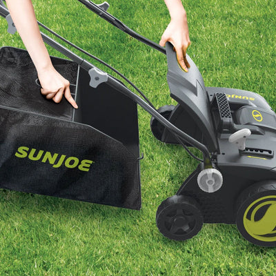 Sun Joe 15" Battery Powered Dethatcher Scarifier with 13.2 Gallon Bag (Open Box) - VMInnovations