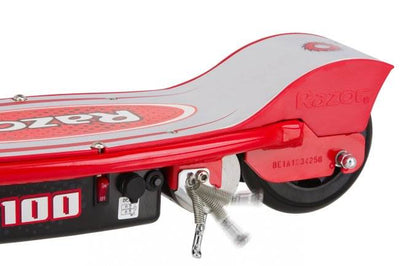 Razor E100 Kids Motorized 24 Volt Electric Scooter with Helmet and Safety Pads