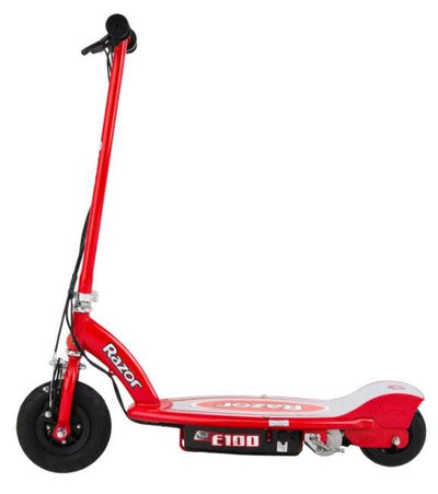 Razor E100 Kids Motorized 24 Volt Electric Scooter with Helmet and Safety Pads
