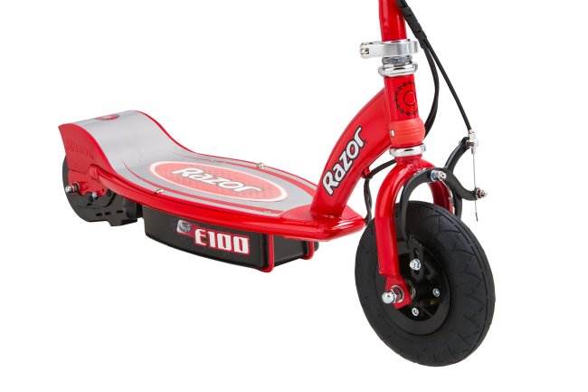 Razor E100 Kids Motorized 24 Volt Electric Scooter with Helmet and Safety Pads