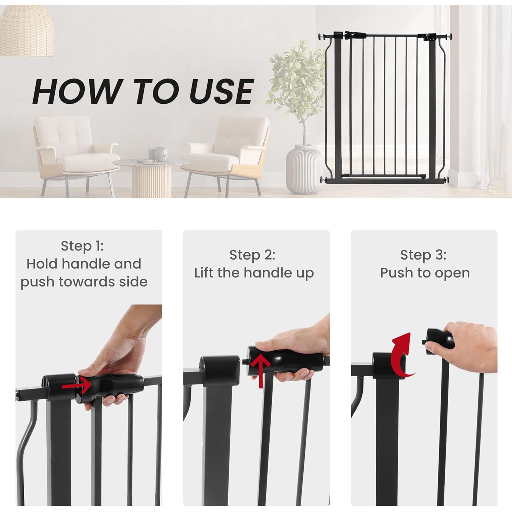 BalanceFrom Walk Thru Safety Gate, Fits 29.1-33.8" Openings, 36” Tall (Open Box)