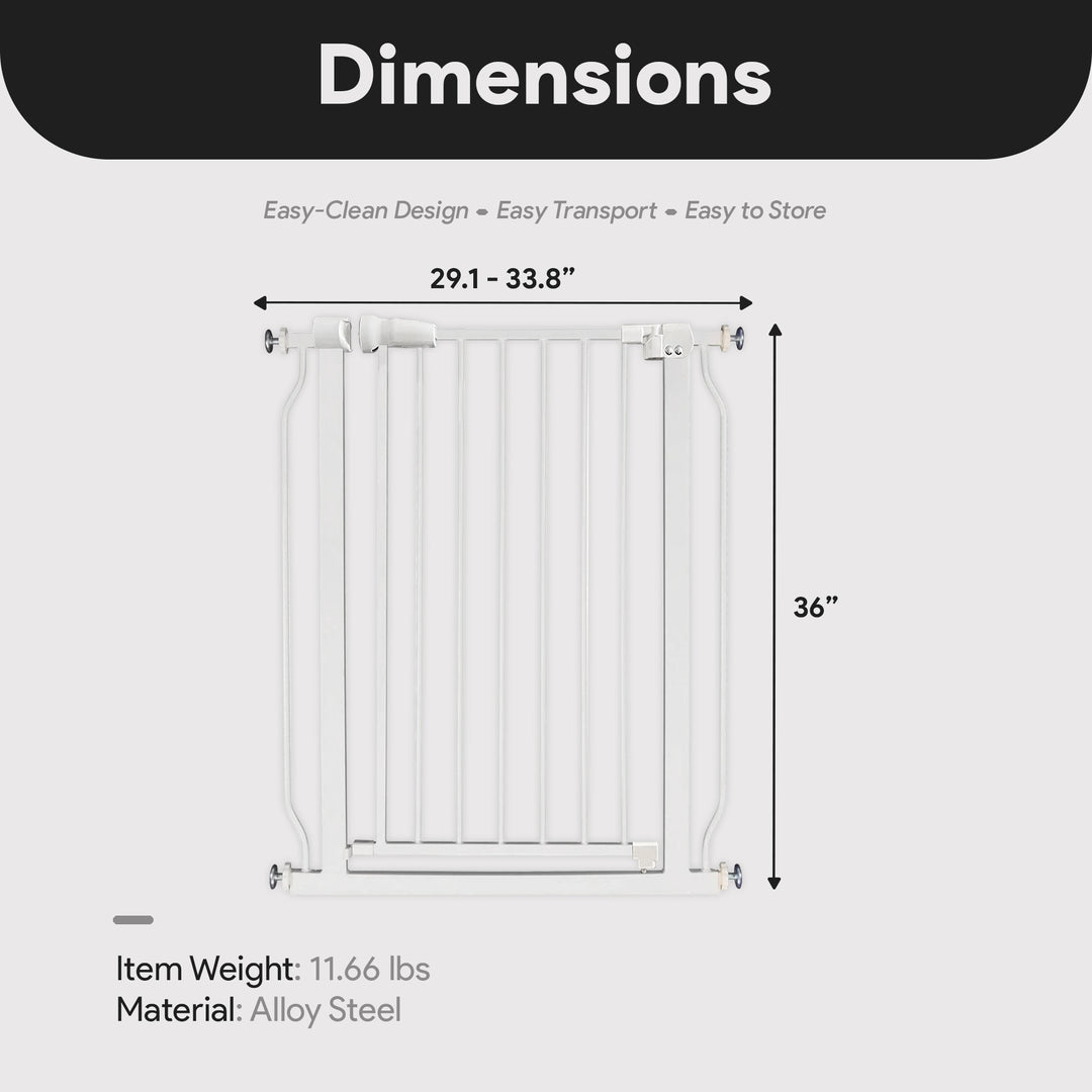 BalanceFrom Walk Thru Safety Gate, Fits 29.1-33.8" Openings, 36” Tall (Open Box)