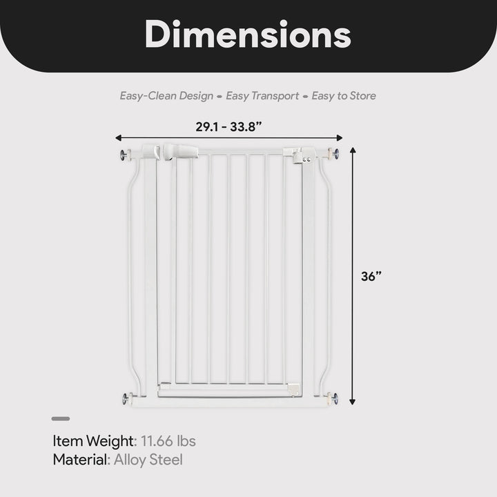 BalanceFrom Walk Thru Safety Gate, Fits 29.1-33.8" Openings, 36” Tall (Used)
