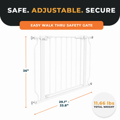 BalanceFrom Walk Thru Safety Gate, Fits 29.1-33.8" Openings, 36” Tall (Used)