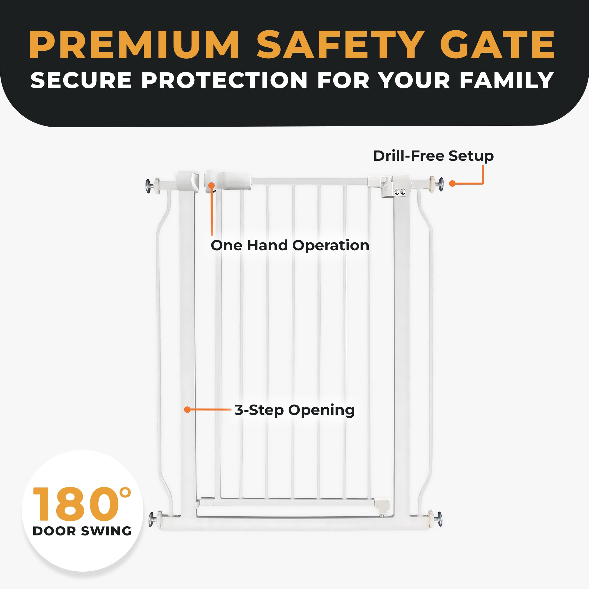 BalanceFrom Walk Thru Safety Gate, Fits 29.1-33.8" Openings, 36” Tall (Used)