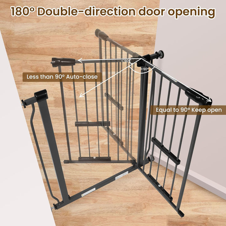 BalanceFrom Walk Thru Safety Gate, Fits 29.1-38.5" Openings, 36” Tall, Graphite