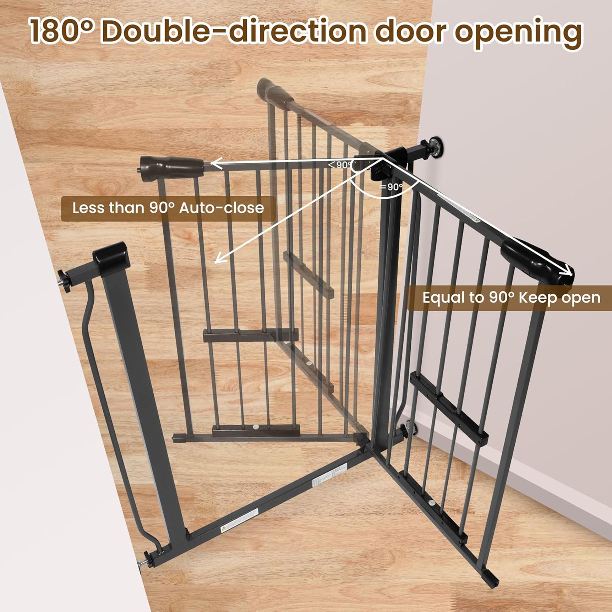 BalanceFrom Thru Safety Gate, Fits 29.1-38.5" Openings, 36” Tall, Graphite(Used) - VMInnovations