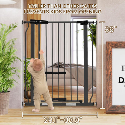 BalanceFrom Thru Safety Gate, Fits 29.1-38.5" Openings, 36” Tall, Graphite(Used) - VMInnovations
