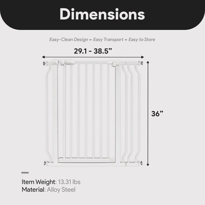 BalanceFrom Walk Thru Safety Gate, Fits 29.1-38.5" Openings, 36” Tall, (Used) - VMInnovations