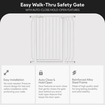 BalanceFrom Walk Thru Safety Gate, Fits 29.1-38.5" Openings, 36” Tall, (Used) - VMInnovations