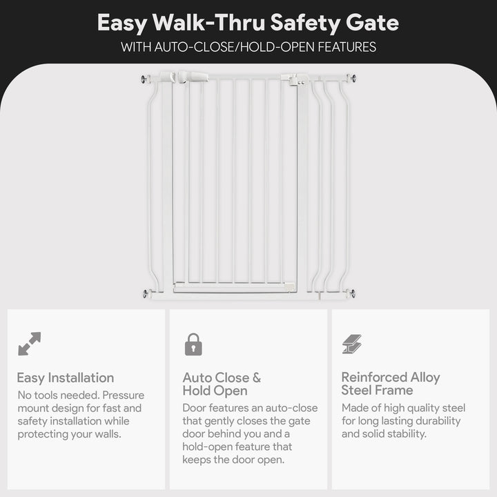 BalanceFrom Walk Thru Safety Gate, Fits 29.1-38.5" Openings, 36” Tall (Open Box)