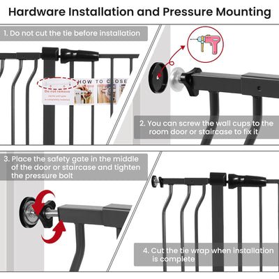 BalanceFrom Walk Thru Safety Gate, Fits 29.1-43.3" Openings, 36” Tall, (Used) - VMInnovations
