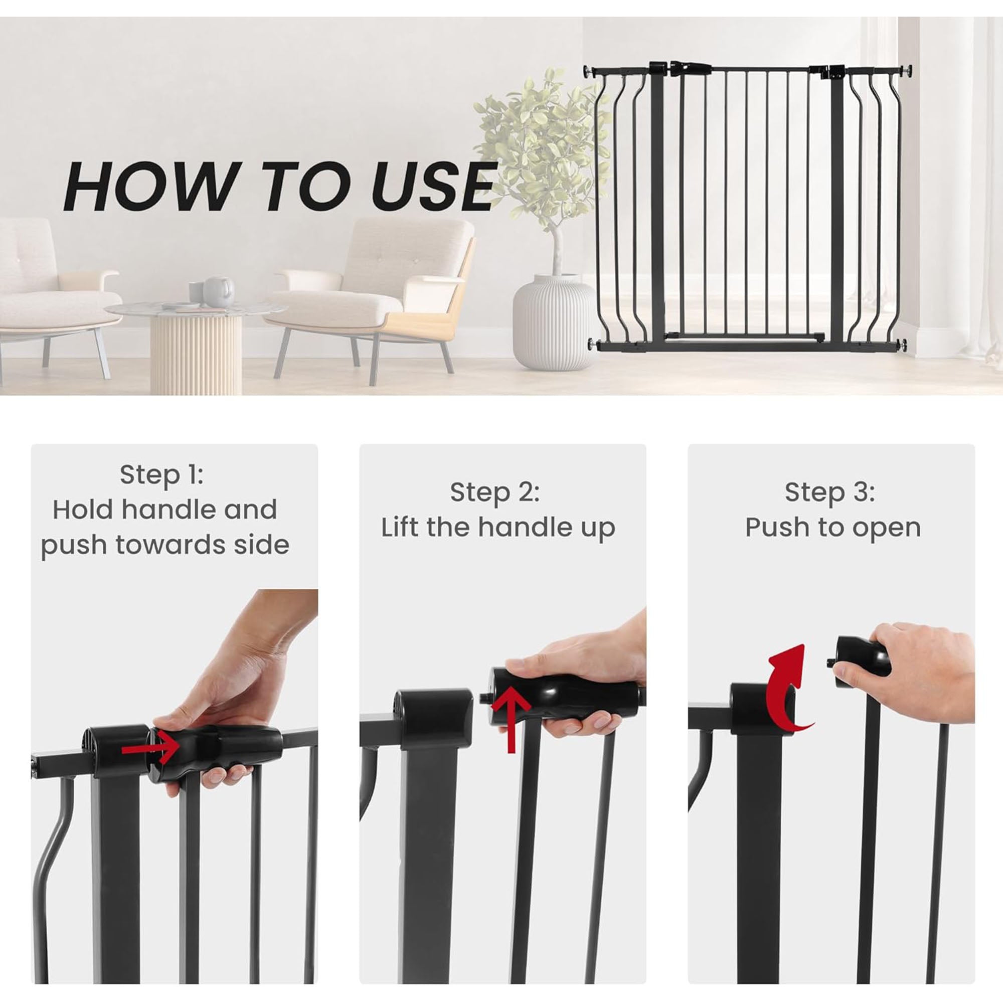 BalanceFrom Walk Thru Safety Gate, Fits 29.1-43.3" Openings, 36” Tall, (Used) - VMInnovations