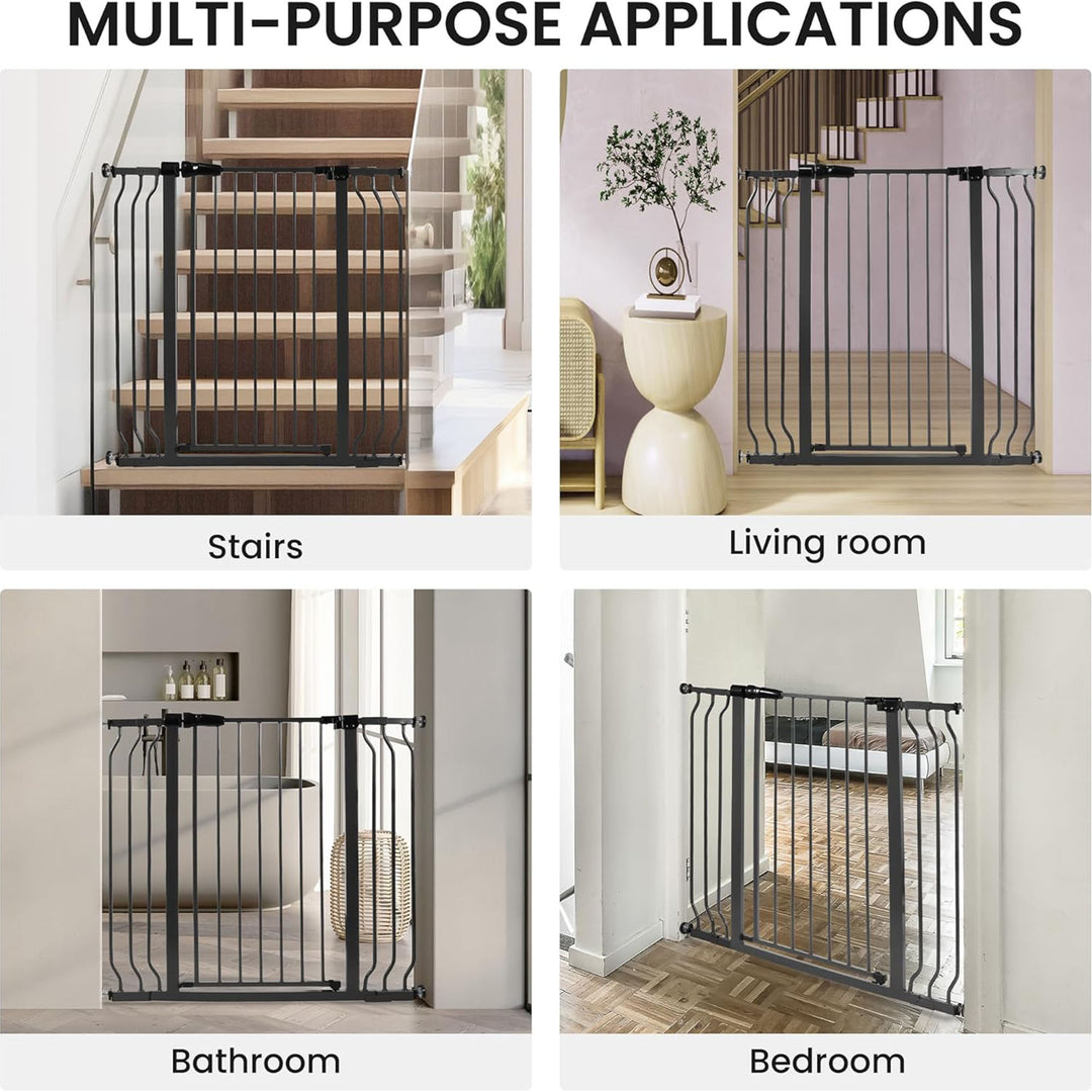 BalanceFrom Walk Thru Safety Gate, Fits 29.1-43.3" Openings, 36” Tall, Graphite
