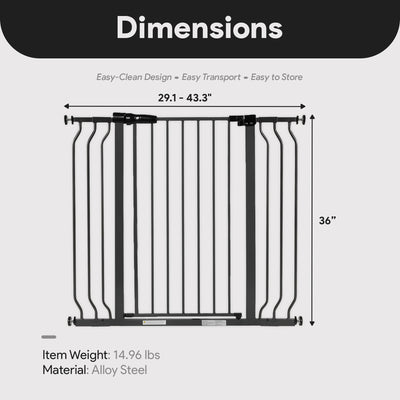 BalanceFrom Walk Thru Safety Gate, Fits 29.1-43.3" Openings, 36” Tall, (Used) - VMInnovations