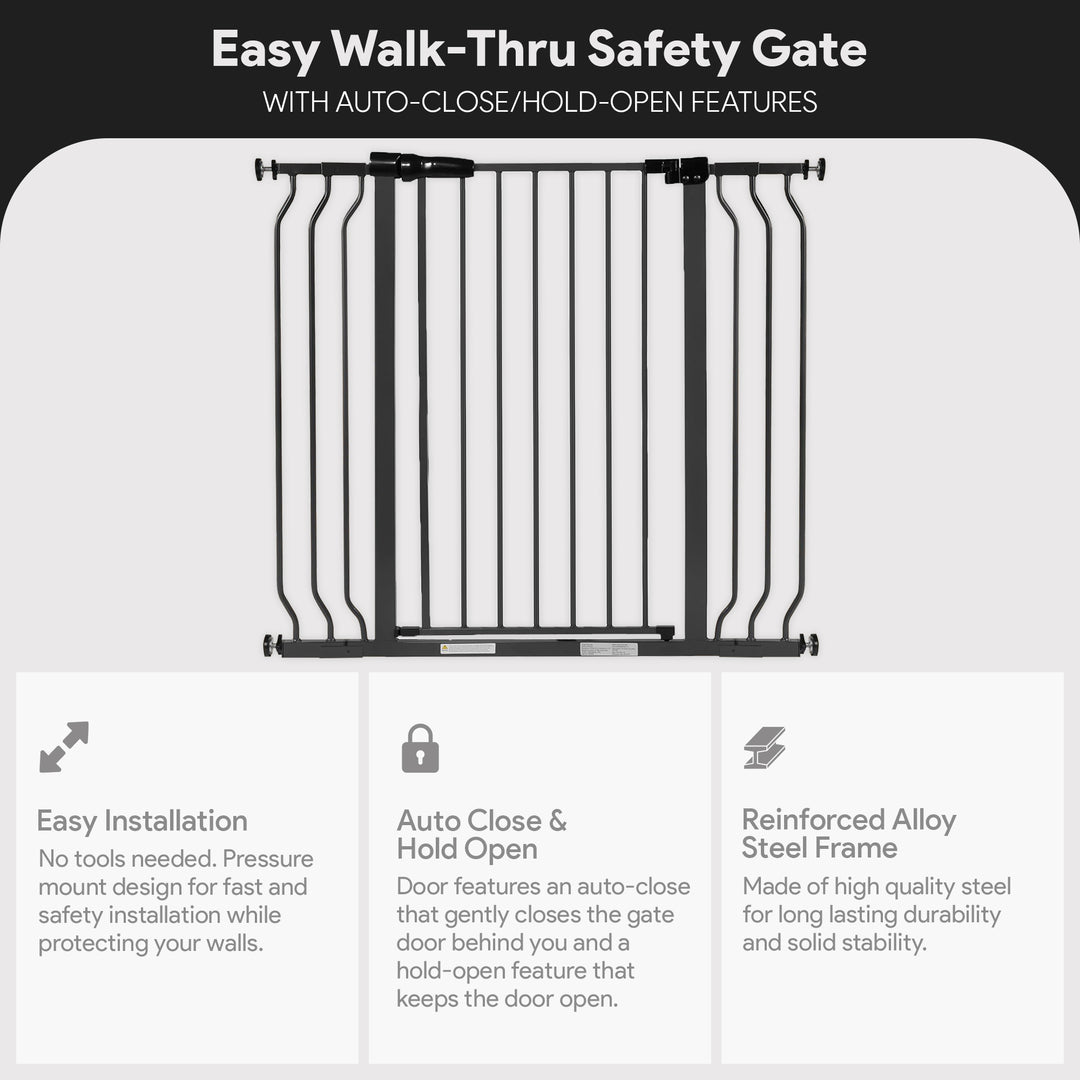 BalanceFrom Walk Thru Safety Gate, Fits 29.1-43.3" Openings, 36” Tall, (Used)