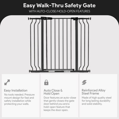 BalanceFrom Walk Thru Safety Gate, Fits 29.1-43.3" Openings, 36” Tall, (Used) - VMInnovations