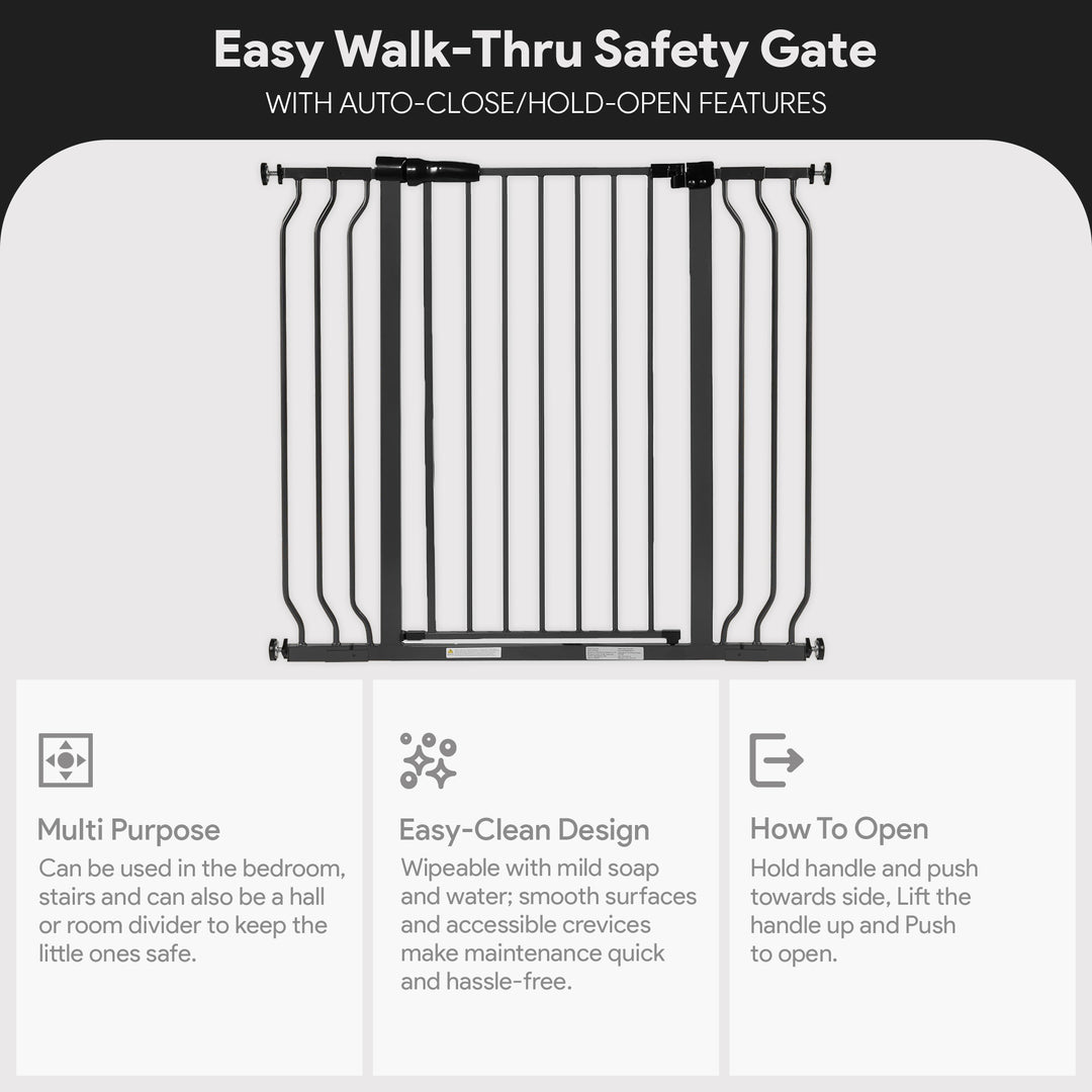 BalanceFrom Walk Thru Safety Gate, Fits 29.1-43.3" Openings, 36” Tall, (Used)