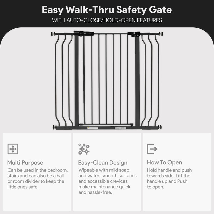 BalanceFrom Walk Thru Safety Gate, Fits 29.1-43.3" Openings, 36” Tall, (Used)