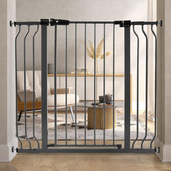 BalanceFrom Walk Thru Safety Gate, Fits 29.1-43.3" Openings, 36” Tall, Graphite