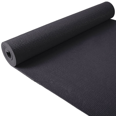 Fitvids 1/4” High Density Thick Non Slip Yoga Mat & Carry Strap, Black (Used)