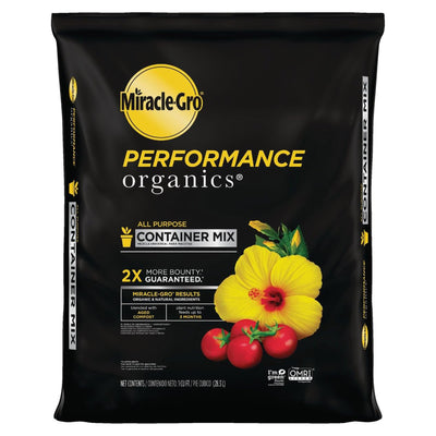 Miracle-Gro 135 Pack Organic Container Mix Garden Soil, Quick Release Fertilizer
