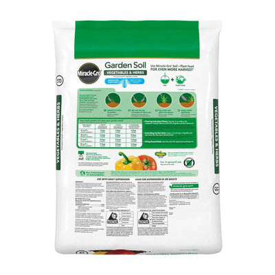 Miracle-Gro 2 Pack Garden Soil In-Ground Vegetable and Herb Gardening, 1.5 Cu Ft