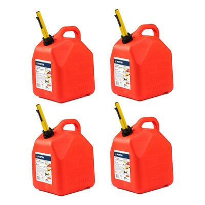 Scepter 5 Gallon SmartControl Leak Proof Fuel Storage Jerry Can, FG4G511, 4 Pack - VMInnovations