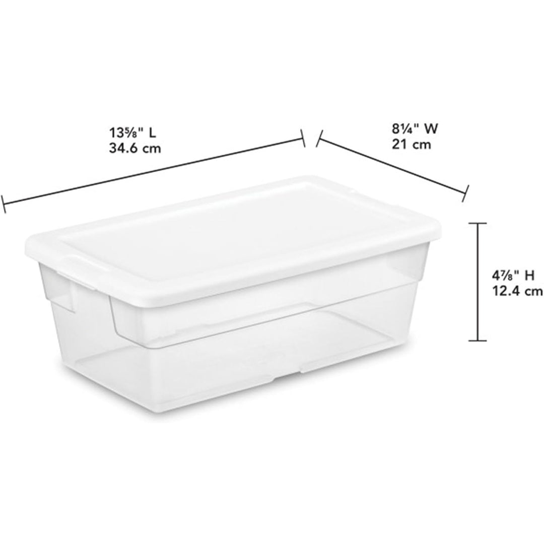 Sterilite 6 Qt Storage Box, Stackable Plastic Container, Home Organizer, 36 Pack